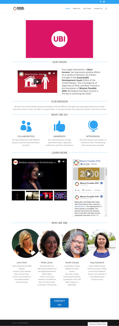 Mission Possible 2030 website capture